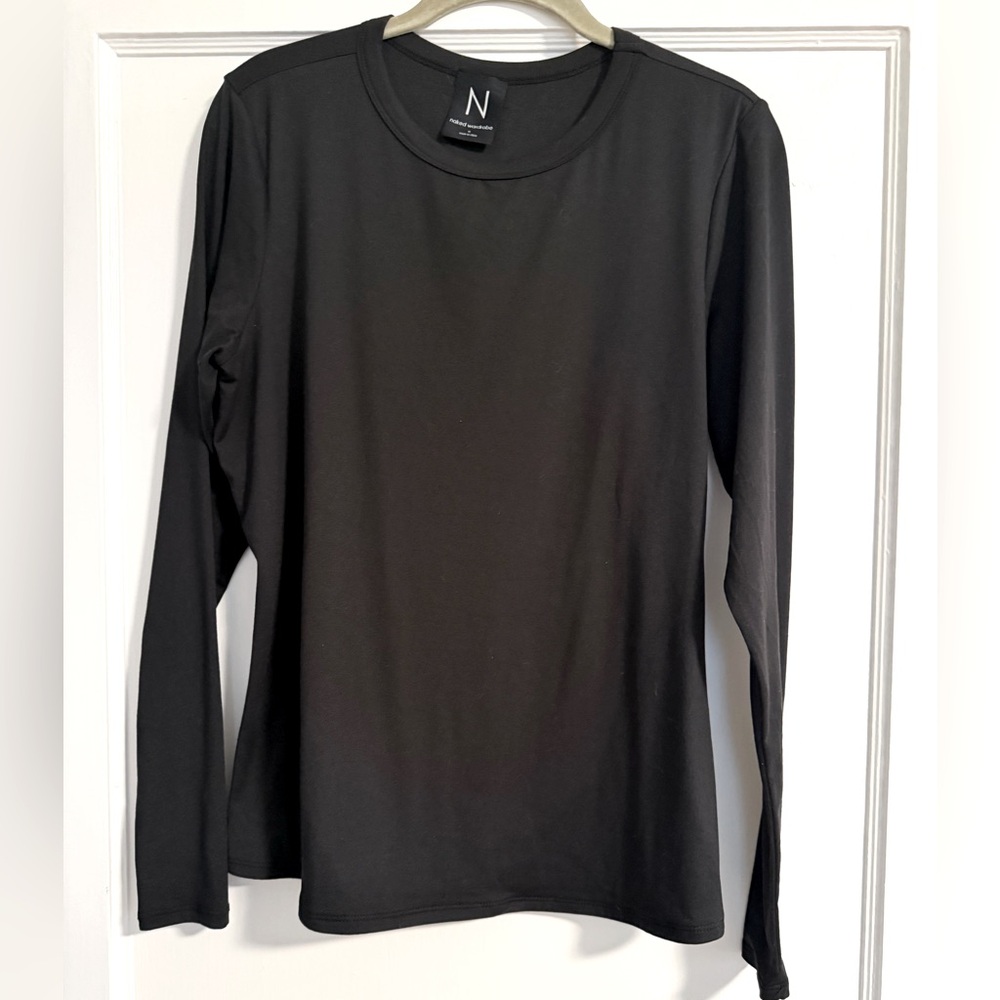 Naked Wardrobe Classic Black Long Sleeve Tee